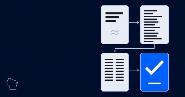 Four document cards labeled Estimate, Scope, Contract, and Change Order in sequence
